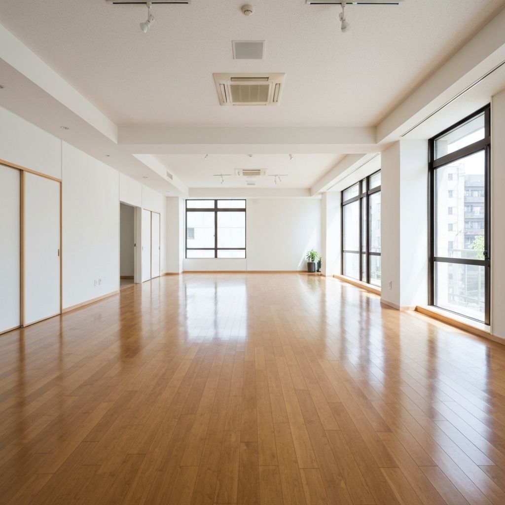 Offener Bewegungsraum mit natürlichem Licht